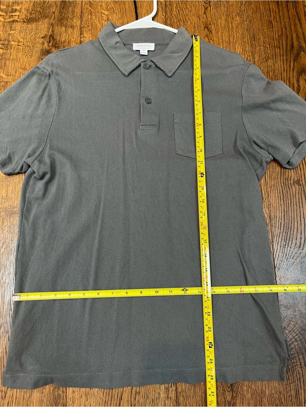 Sunspel Riviera Men’s Gray Short-Sleeve Polo Shirt